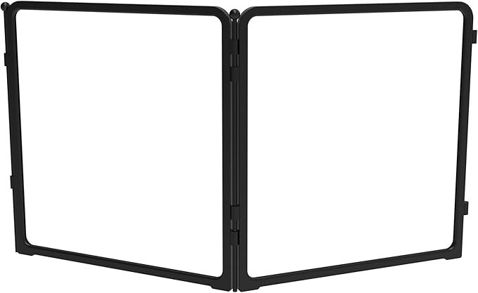 FXW Homeplus Unleashed Indoor Dog Playpen - Stress-Free and Safe Play, Heavy Duty 24 Inch 2 Acrylic Panels Dog Pen for Puppy and Small Dogs, Black│Patented-PurrikoPets