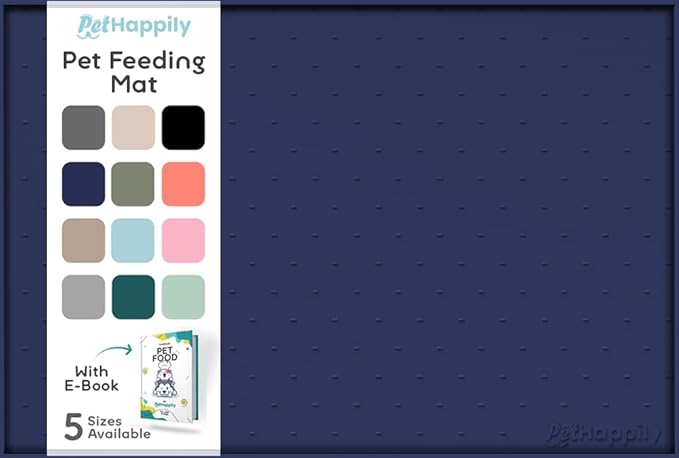 Dog Food Mat - 28x18” Large Silicone Stove Top Protector, Silicone Pet Feeding Mat, Raised Edges Dog Mat for Food and Water Prevent Spill, Waterproof Cat Placemats Protect Floors, Easy Clean Bowl-PurrikoPets