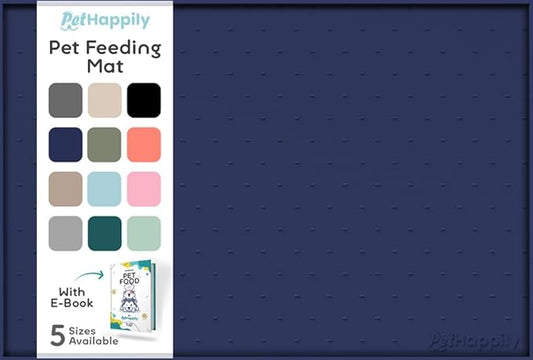 Dog Food Mat - 28x18” Large Silicone Stove Top Protector, Silicone Pet Feeding Mat, Raised Edges Dog Mat for Food and Water Prevent Spill, Waterproof Cat Placemats Protect Floors, Easy Clean Bowl-PurrikoPets