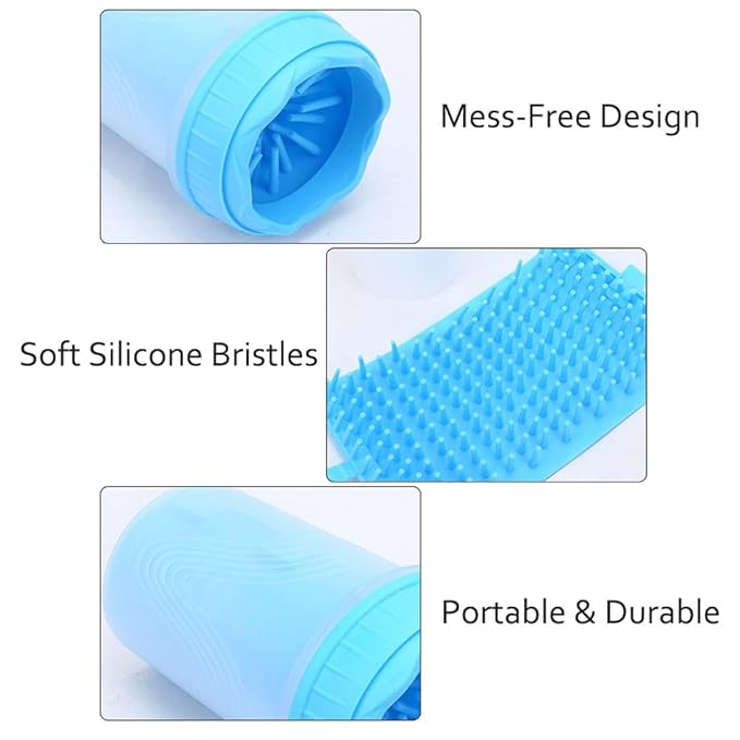 Dog Paw Cleaner Cup - Silicone Bristle Pet Paw Washer for Small, Medium, and Large Dogs & Cats | Easy-to-Use, Mess-Free Paw Cleaning Tool for Muddy Paws-PurrikoPets