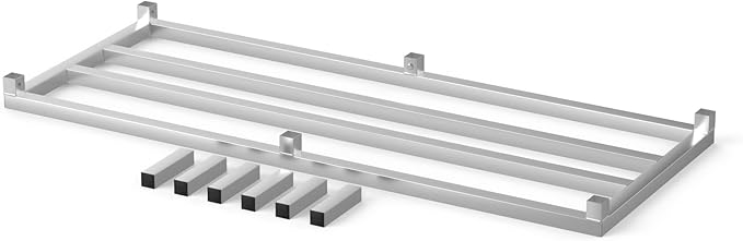 24 in X 60 in. Aquarium Stand | Industrial Style Aluminum Fish Tank Base with Open Frame Design-PurrikoPets