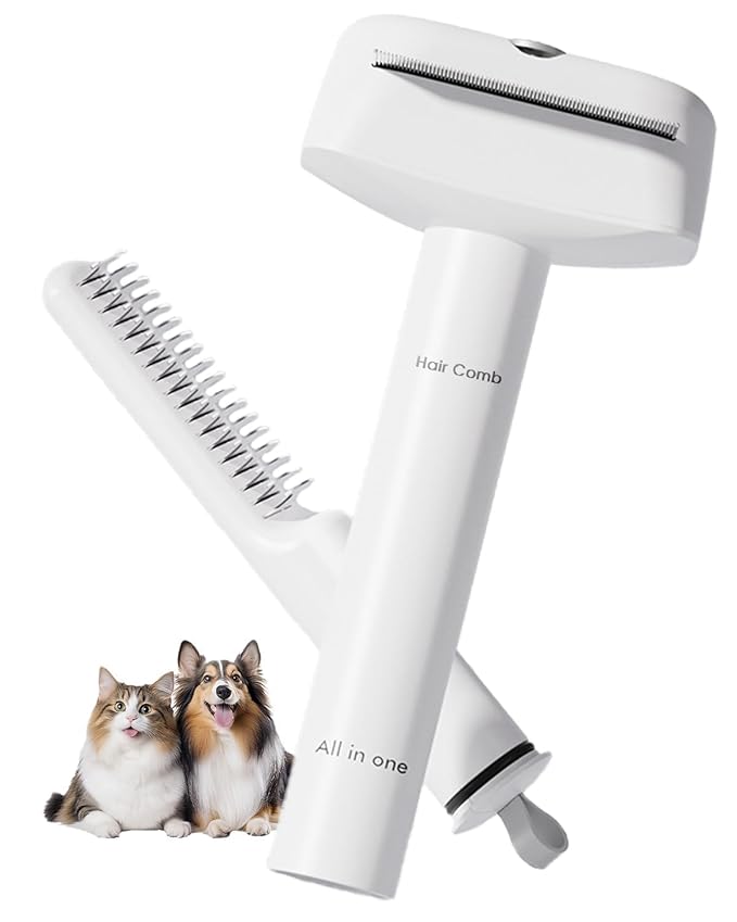 3-in-1 Dog Brush for Shedding, Multifunctional Deshedding Dog Brush for Short Haired Dogs and Cats, Pet Combs for Grooming Matting, Effectively Deshedding and Removes Dirt for Pets-PurrikoPets
