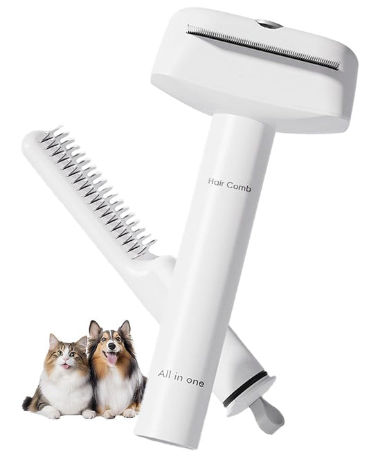 3-in-1 Dog Brush for Shedding, Multifunctional Deshedding Dog Brush for Short Haired Dogs and Cats, Pet Combs for Grooming Matting, Effectively Deshedding and Removes Dirt for Pets-PurrikoPets