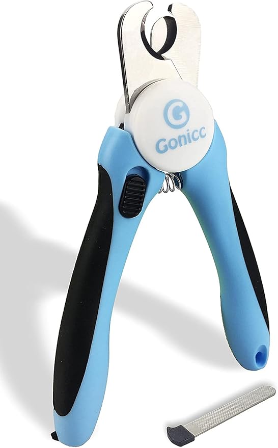 gonicc Dog & Cat Pets Nail Clippers and Trimmers - with Safety Guard to Avoid Overcutting, Free Nail File, Razor Sharp Blade - Professional Grooming Tool for Pets-PurrikoPets