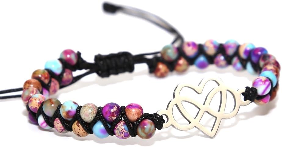 ZOSOJONA Women Handmade Boho Wrap Bracelets Natural Stone Variety Beads Strand Bracelet