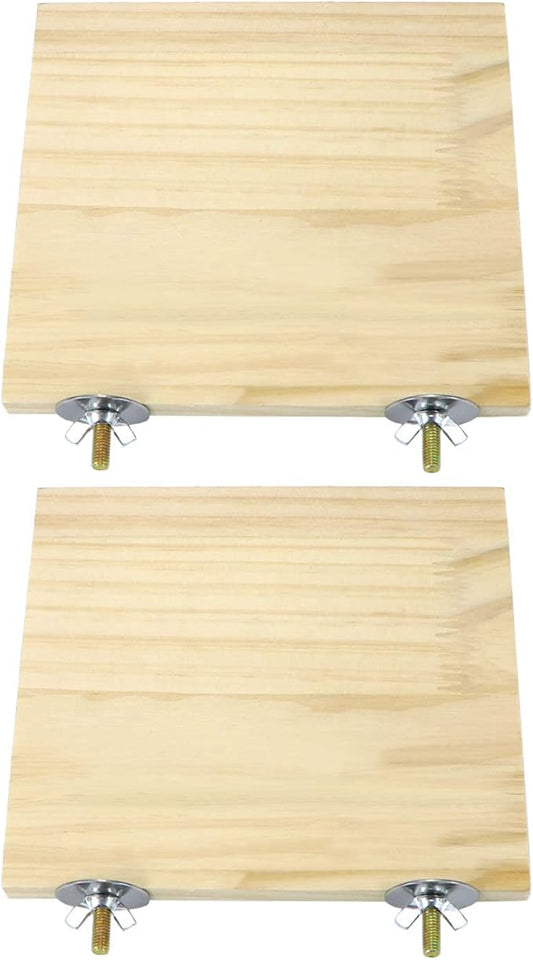 2pcs Bird Perch platform flat Stand Beak Paw Grinding wood for Parrot Parakeet Cockatiel Lovebird Conure Finch Budgie-PurrikoPets