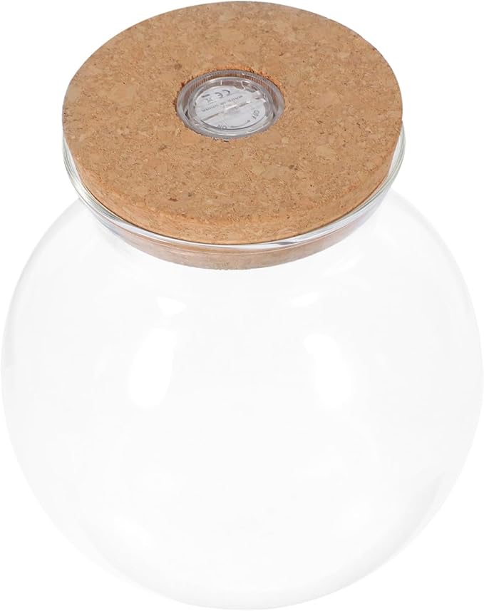 Fish Bowl with LED Light - Small Betta Fish Tank with LED Lighting and Lid Glass Fish Bowl Small Aquarium for DIY Landscape-PurrikoPets