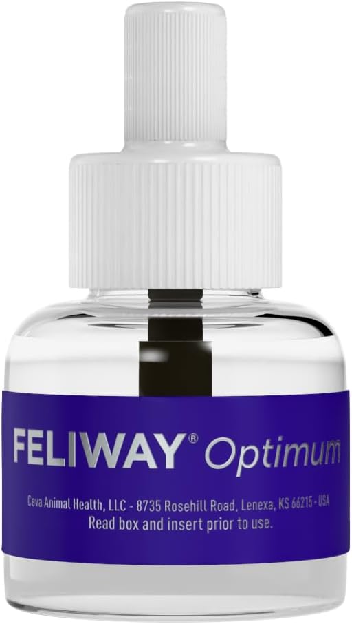 FELIWAY Optimum Cat, Enhanced Calming Pheromone Diffuser: 1 Diffuser Kit & 6 Refills-PurrikoPets
