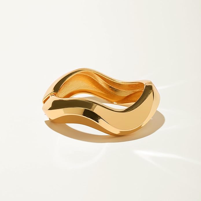 YMBYCM Chunky Bangle Bracelets for Women Trendy Wide Chunky Cuff Bracelets Wrap Bracelet