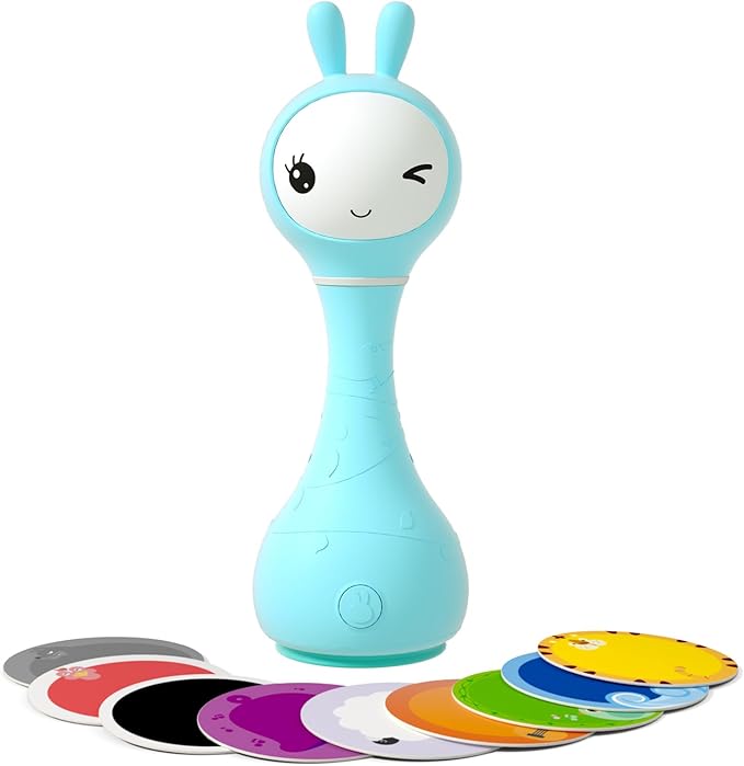 alilo Sonajero Musical para Bebés 0-12 Meses, Juguete con Luz, 66 Sonidos, 15 Canciones, 13 Cuentos, 5 Canciones de Cuna, Ruido Blanco, Reconocimiento de Colores, Regalo Recién Nacido-PurrikoPets