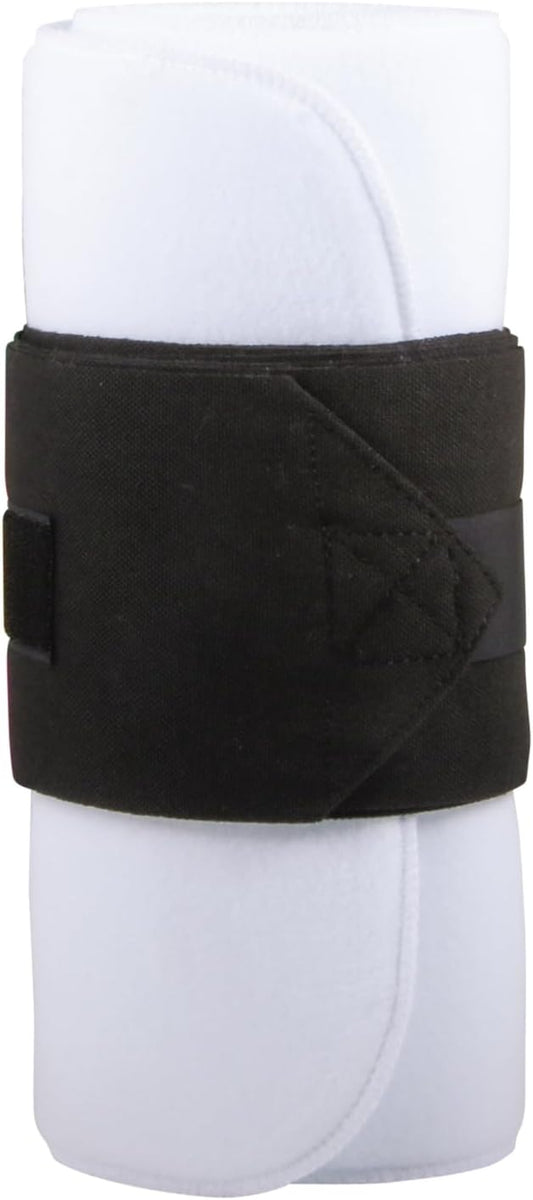 Dura-Tech Combo No Bow Leg Wraps for Horses | Perfect & Quick Bandage Application | Innovative Protection | Heavy-Duty Hook & Loop Closure | White & Black Combo-PurrikoPets
