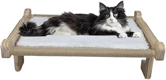 aborishthink Adjustable Cat Window Perch | Sturdy Cat Hammock Window Seat Durable Wood & Metal Frame | Breathable Cover | Ideal for Large & Heavy Cats | Easy Installation for Windowsill-PurrikoPets