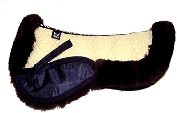Engel Sheepskin Lined Half Saddle Pad - Medium Size-PurrikoPets