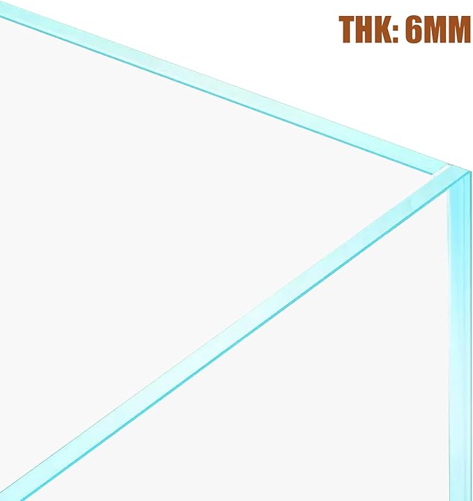 15 Gallon Rimless Aquarium, Ultra Clear Glass Low Iron Rectangular Fish Tank L19.6×W13×H13.8 Inches Thickness 6mm with EVA Foam Mat Included-PurrikoPets