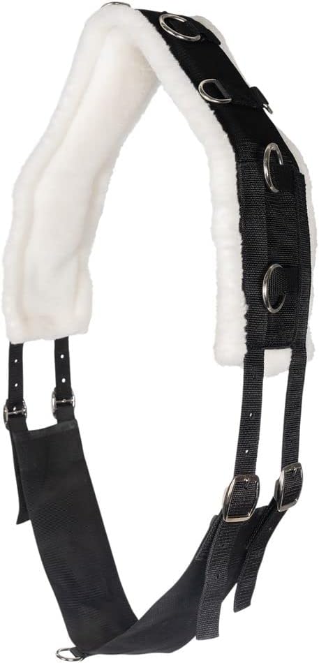 Dura-Tech Fleece Lined Training Surcingle for Horses | Essential for Lunging Work | Comfortable Fleece Lining | Durable Poly Material | Versatile D-Ring Placement | Suitable for All Training Levels-PurrikoPets