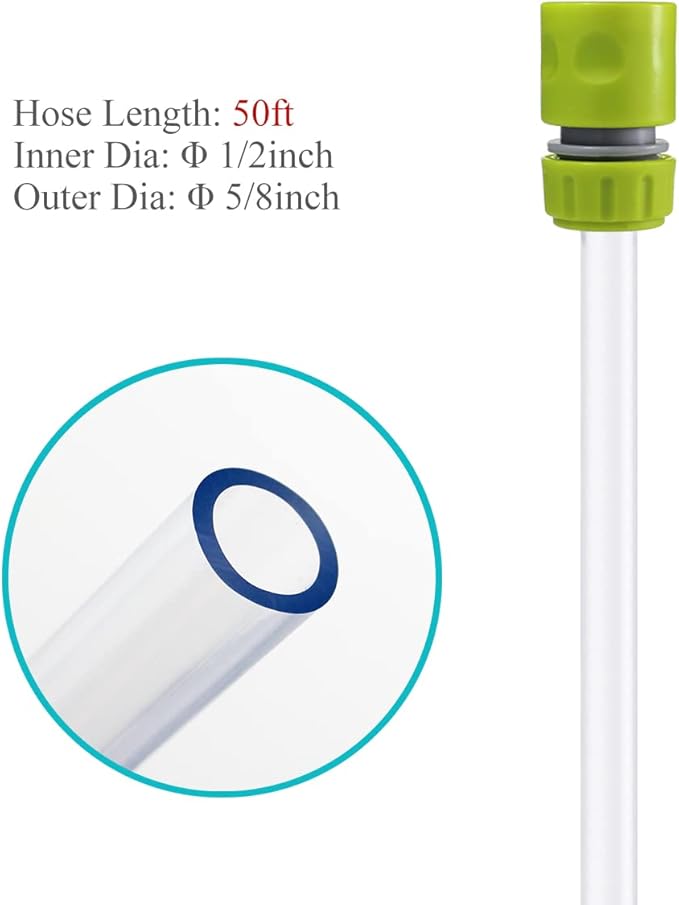 50ft Aquarium Water Changer Gravel & Sand Cleaner Fish Tank Siphon Cleaning Tools-PurrikoPets