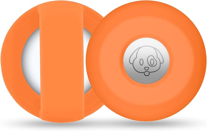 Airtag Holder for Dog Collar, Cibaabo Silicone Air Tag Case Cover Compatible with Apple Airtags for 0.8-1.2inch Cat Pet Collar Harness Loop-PurrikoPets