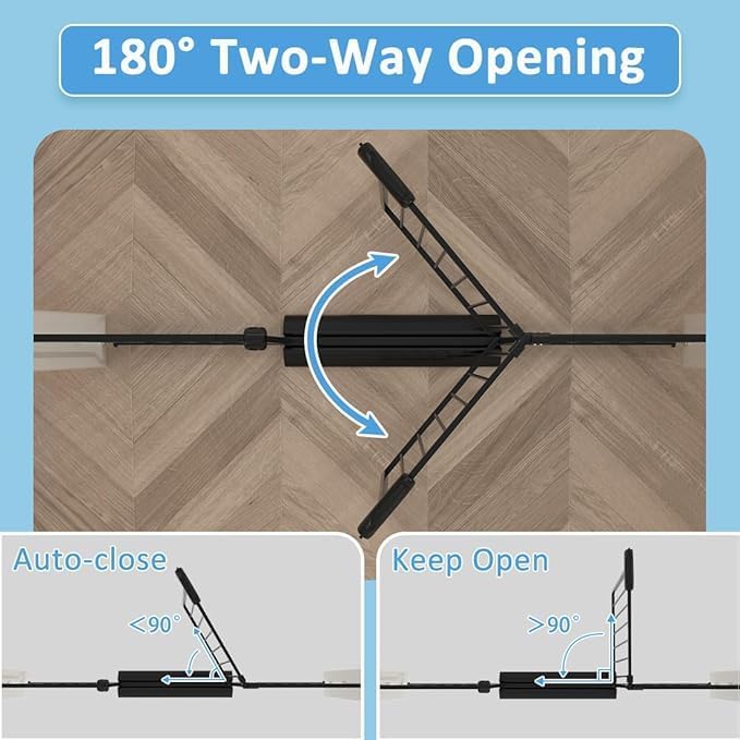 62.2"-71.65" Extra Wide Auto Closing Baby Safety Gate for Stairs & Doorways, Pressure Mounted No Drill Pet Gate with Walk-Through Door - Heavy Duty Childproof Gate for Toddlers, Kids, Dogs (Black)-PurrikoPets