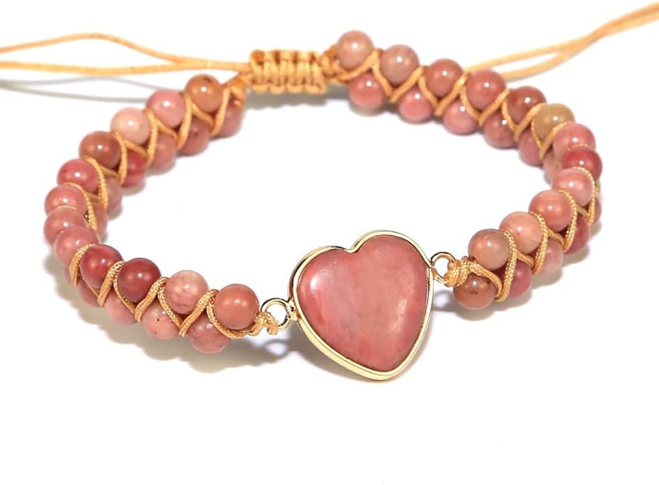 ZOSOJONA Women Handmade Boho Wrap Bracelets Natural Stone Variety Beads Strand Bracelet