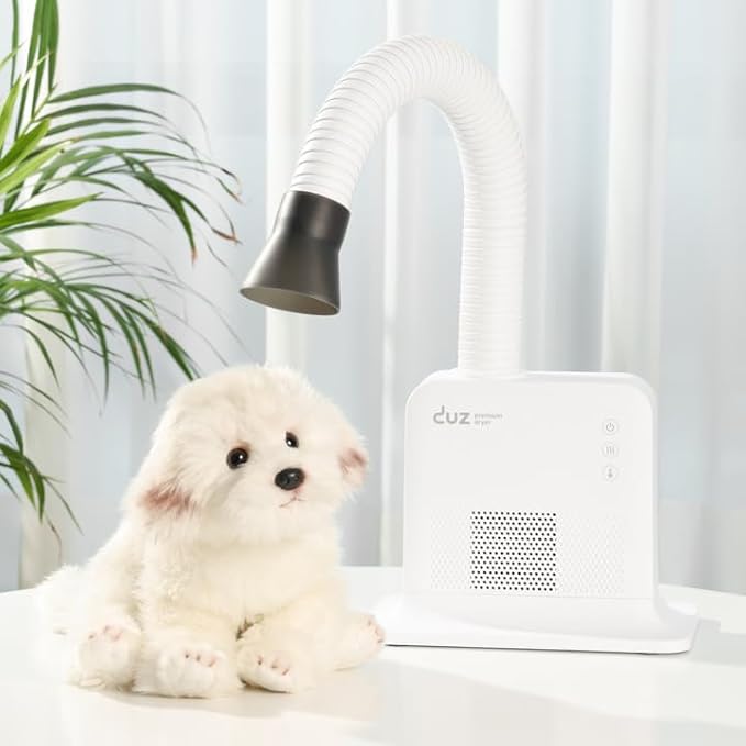 DUZ V2Pro Advanced & Energy-Efficient Pet Grooming Dryer: Powerful Airflow, Low Wattage, Hands-Free Operation, Quiet & Stress-Free Grooming Solution, Ideal for All Coats-PurrikoPets
