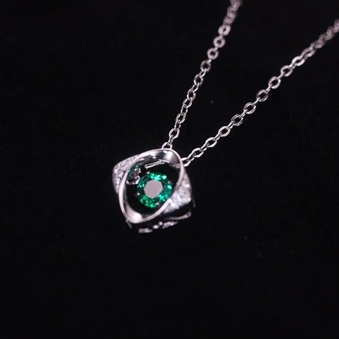 14K Gold/18K Gold Emerald Necklace with Evil Eye Pendant, Protective Jewelry Accessory for Fashion Forward Women