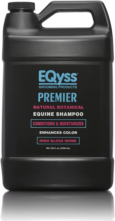 EQyss Premier Equine Horse Shampoo - Conditions and Moisturizes Coat, Enhances Color, Promotes Shine - Safe for All Horses & Pets, pH Balanced, USA Made-PurrikoPets