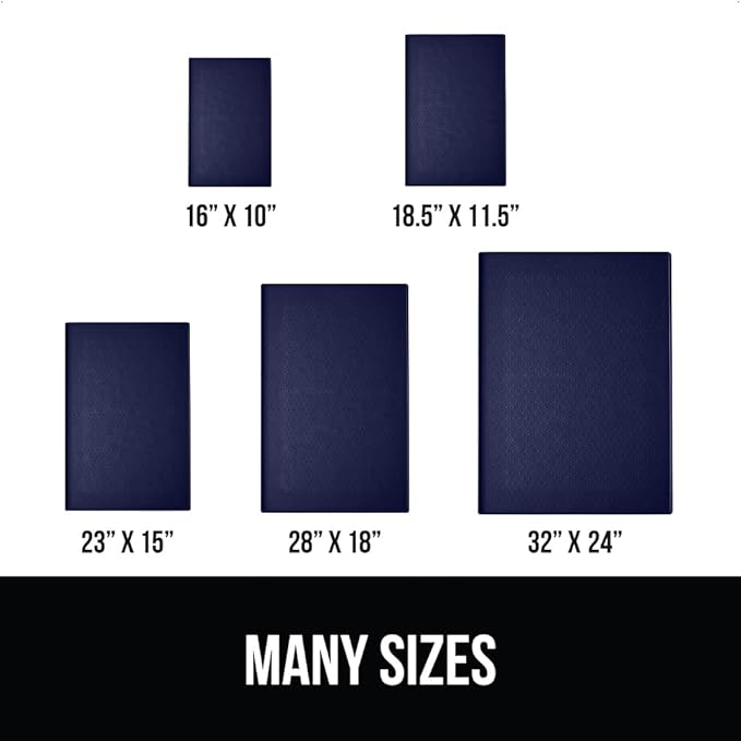 GORILLA GRIP 100% Waterproof Raised Edge BPA Free Silicone Pet Feeding Mat, Dog Cat Food Mats Contain Spills Protects Floors, Placemats for Cats and Dogs Water Bowl, Pets Accessories 28x18 Navy-PurrikoPets