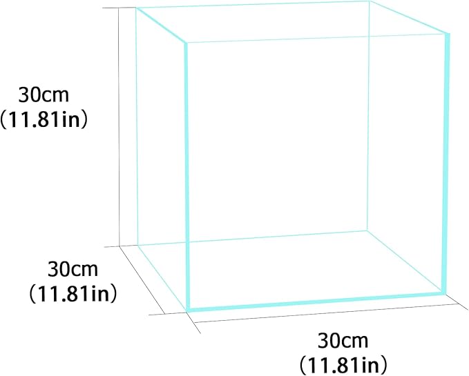 Fzone 7 Gal Rimless Low Iron Fish Tank Nova Clear Ultra-White 45° Mitered Edges Translucent Glass Anata Series Aquarium w/Black Foam Leveling Mat(S30C)-PurrikoPets