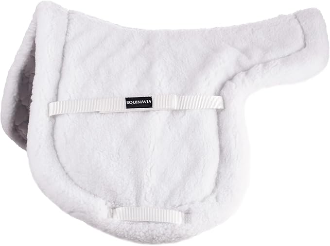 Equinavia Eidsvoll Close Contact English Saddle Pad | Horse Saddle Pad with Shock Absorbing Fleece Top | Hook & Loop Billet Straps, Secure Fit | Breathable for All Riding Styles-PurrikoPets