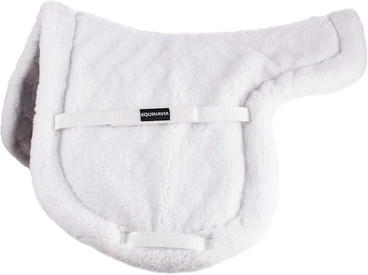 Equinavia Eidsvoll Close Contact English Saddle Pad | Horse Saddle Pad with Shock Absorbing Fleece Top | Hook & Loop Billet Straps, Secure Fit | Breathable for All Riding Styles-PurrikoPets