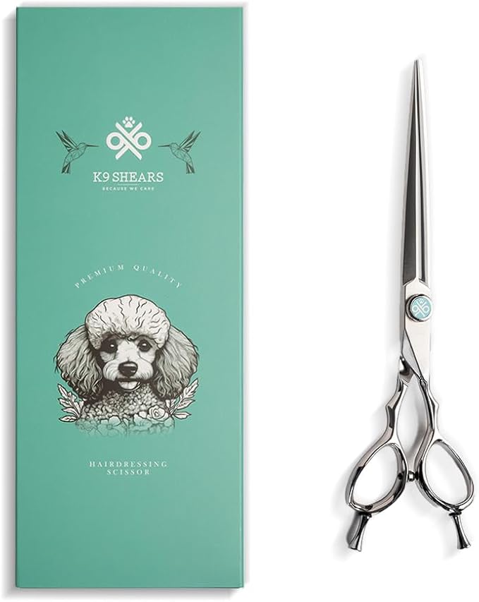 7" Dog Grooming Scissors – Sawtooth Blade, VG10 Stainless Steel for Sharpness, Durability, and Edge Retention, Perfect for Grooming Maltese, Yorkie, Schnauzer-PurrikoPets