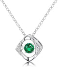 14K Gold/18K Gold Emerald Necklace with Evil Eye Pendant, Protective Jewelry Accessory for Fashion Forward Women