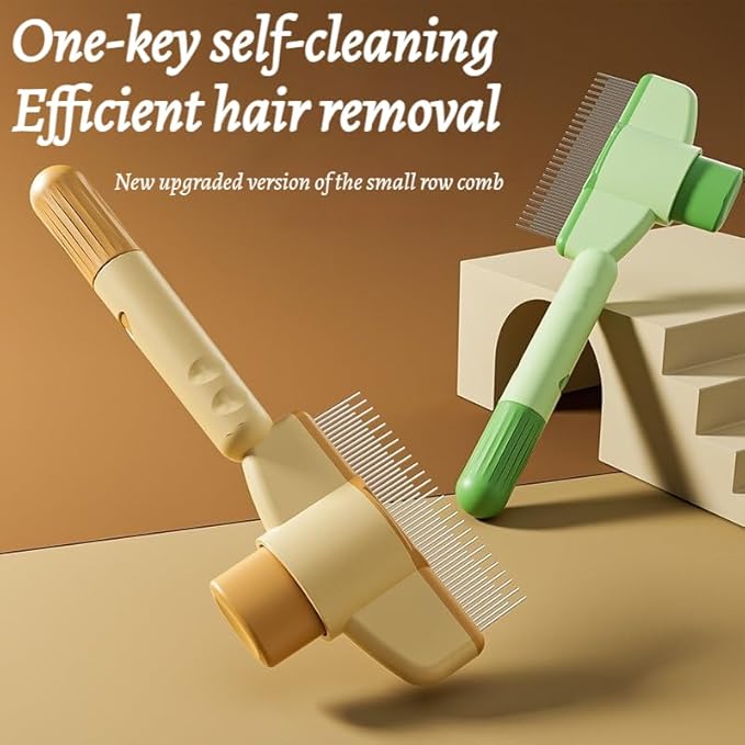 2 Pcs Brush for Cats, brush Cat Comb, Avatore brushs-Removes Fur & Relieves Pain, Upgrade Dog and Cat Hair Removal with Release Button, Multi-function Grooming Brushs for Short&Long Cats-PurrikoPets