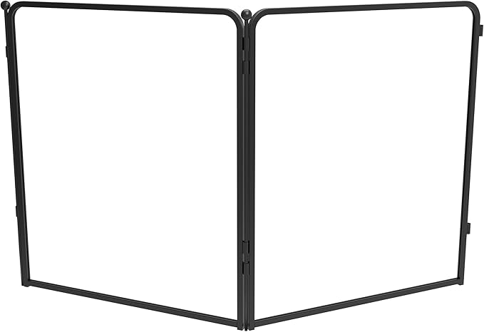 FXW Homeplus Unleashed Indoor Dog Playpen - Stress-Free and Safe Play, Heavy Duty 32 Inch 2 Acrylic Panels Dog Pen for Small and Medium Dogs, Black│Patented-PurrikoPets