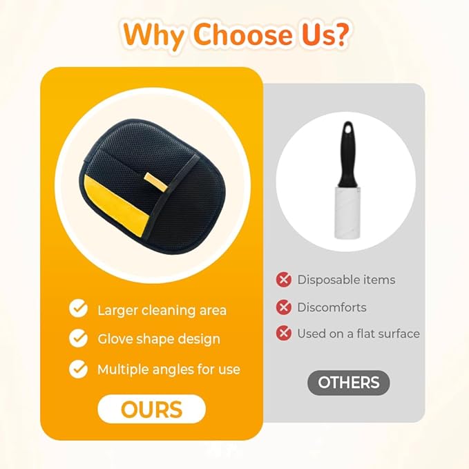 2025 Upgrade Pet Hair Remover Gloves, Reusable Cat Dog Grooming Gloves Pet Hair Remover Electrostatic Gloves, Premium Efficient Pet Hands on for Dogs, Cats & Horses with Long and Short Hair Fur (3)-PurrikoPets