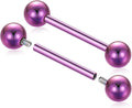 AROWRO Nipple Piercing Jewelry G23 Titanium Nipple Rings Tongue Rings Nipple Bar 14G Internally Threaded Straight Barbells Bridge Piercing Jewelry 12mm-20mm