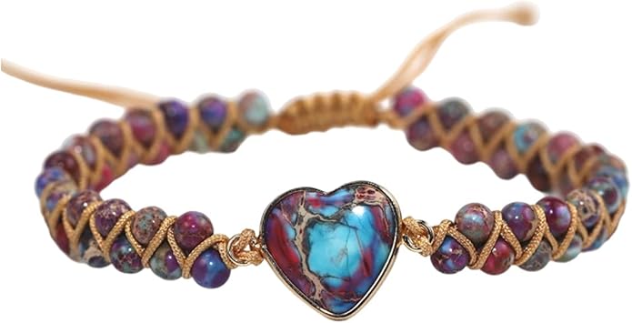 ZOSOJONA Women Handmade Boho Wrap Bracelets Natural Stone Variety Beads Strand Bracelet