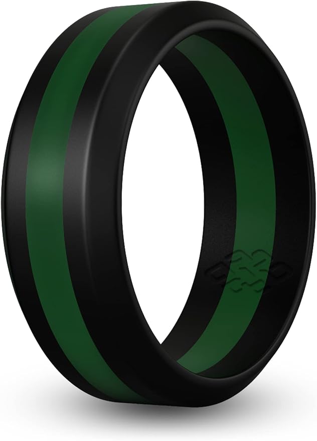 Knot Theory Striped Silicone Ring for Men and Women – Black, Grey, Red, Blue, Orange, Yellow, Purple