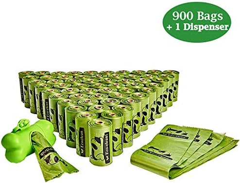 Dog Poop Bags, 60 Rolls / 900 Count Dog Waste Bags with Dispenser and Leash Clip, Unscented, Extra Thick and Strong Poop Bags for Dogs-PurrikoPets