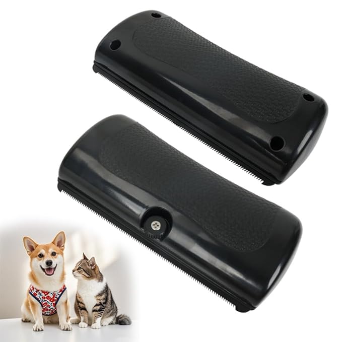 2Pc Deshedding Brush Rhykin Brush for Pets, Pet Hair Removal Tool,Suitable for Cats, Dogs, Rabbits, and Horses-PurrikoPets
