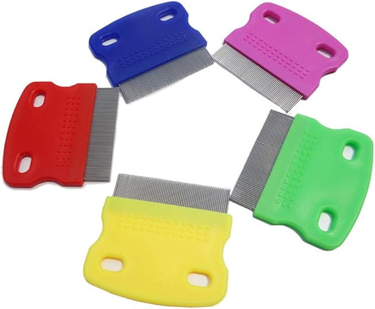 2 Pcs Cat Combs Dogs Grooming Combs Tear Stain Remover, Effectively Removes Crust, Loose Hair, Eye Stain on Pet(Random Color)-PurrikoPets