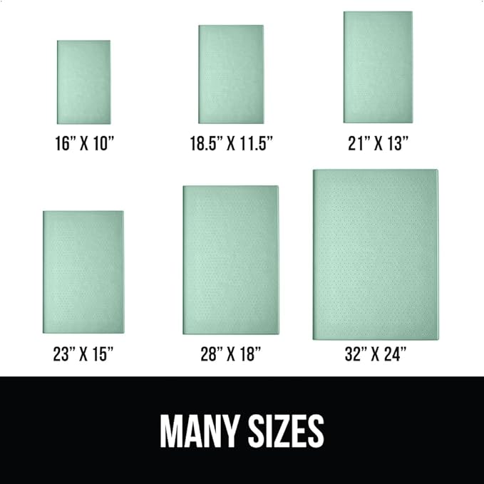 GORILLA GRIP 100% Waterproof Raised Edge BPA Free Silicone Pet Feeding Mat, Dog Cat Food Mats Contain Spills Protects Floors, Placemats for Cats and Dogs Water Bowl, Pets Accessories 28x18 Mint-PurrikoPets