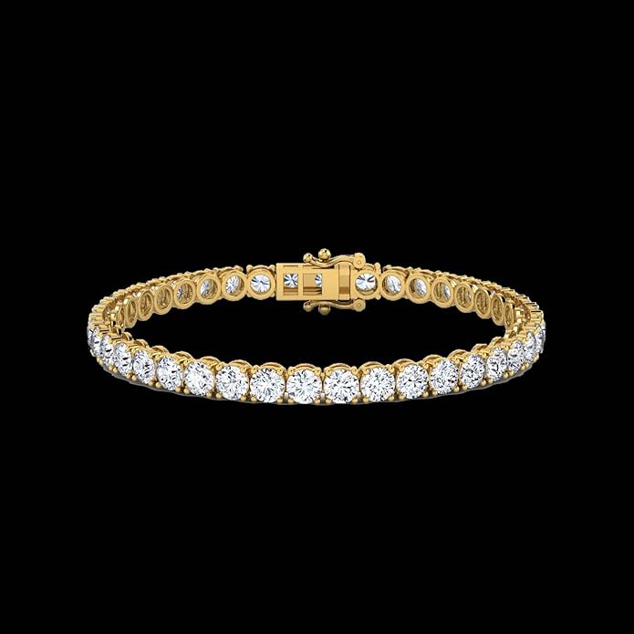 0.50-15 Carat Lab Grown Classic Diamond Tennis Bracelet 4 Prong Setting Luxury Collection (F-G Color, SI Clarity) Length- 7 Inch