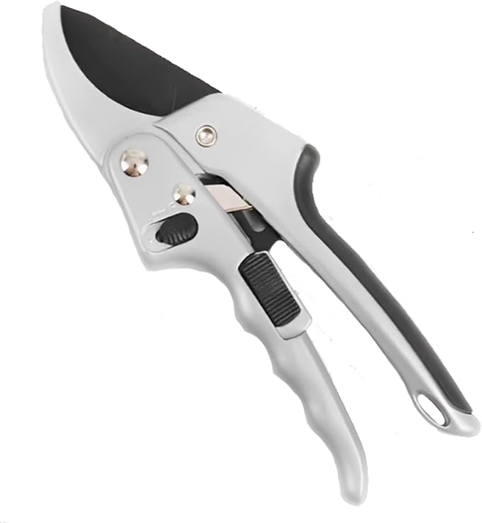 Garden clippers, premium Germany pruners, Work 3 times easier, professional ratchet pruning shears, cutting rose, flower, hedge, stem, tree, Sharp gardening scissors, Arthritis weak hand snips-PurrikoPets