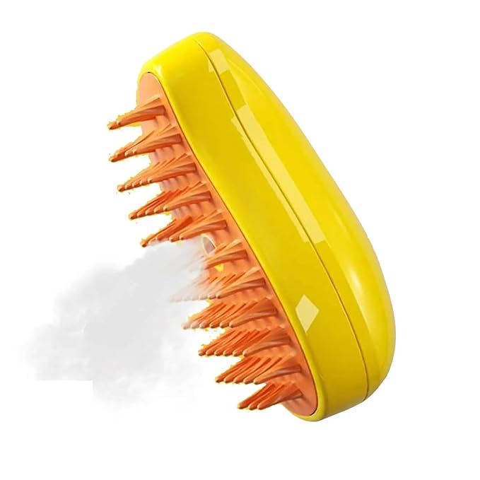 3-in-1 Rechargeable Pet Hair Brush: Massager, Steamy Comb & Self-Cleaning Mist Spray for Cats & Dogs-PurrikoPets
