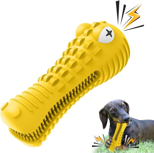 Dog Toys for Aggressive Chewers Large Medium Breed, Indestructible Dog Toothbrush Chew Toys, Squeaky Interactive Tough Extremely Durable, Dogs Toys to Keep Them Busy-PurrikoPets