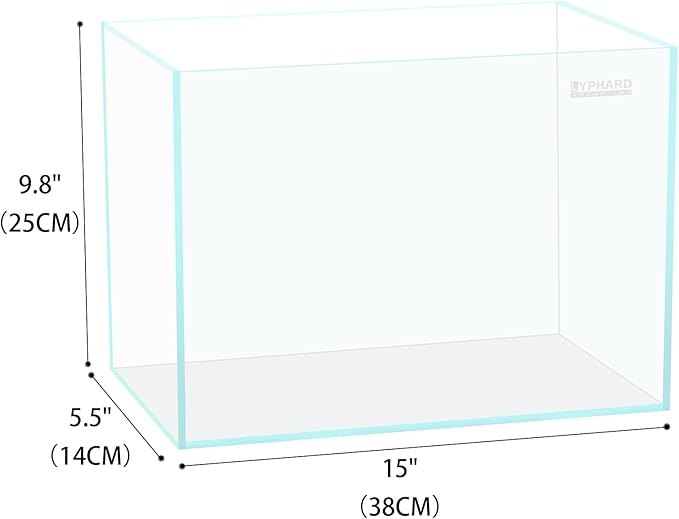 3.5 Gallon Rimless Aquarium, Ultra Clear Low Iron Nano Fish Tank for Betta Shrimp, L15×W5.5×H9.8 Glass Thickness 5mm with EVA Foam Leveling Mat-PurrikoPets