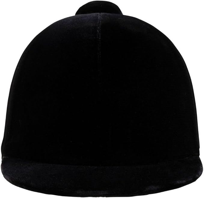 Dura-Tech Velvet Horse Riding Hunt Cap | Classic English Equestrian | Hunter Class Elegance | Use in Breed Show | Color Black-PurrikoPets