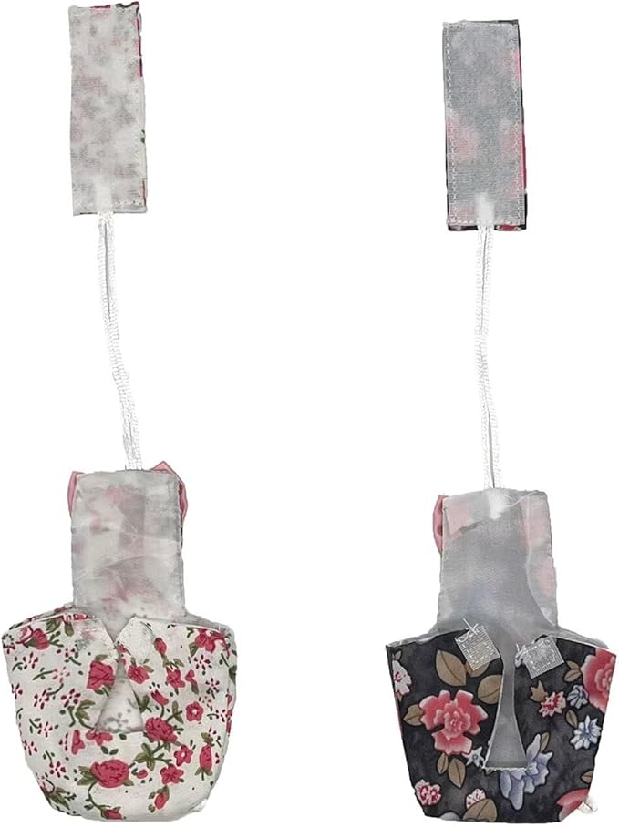 2 PCS Bird Diapers Flight Suite with Waterproof Inner Layer Pink&Balck Urine Wet Suit for Other Small Birds-PurrikoPets