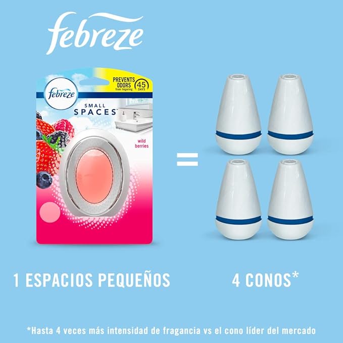 Febreze Small Spaces Air Freshener, Wild Berries, Odor Fighter for Strong Odors (1 Count)-PurrikoPets